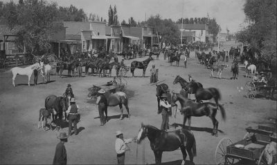 Bishop Main Street 1886 In Black And White