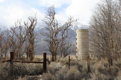 Old silo in Round Valley pasture In Bishop, CA