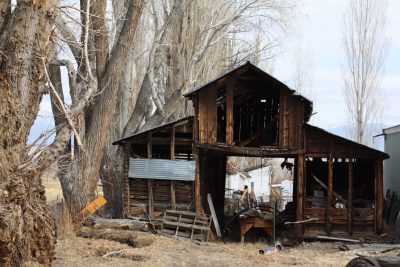 An old corn crib in Bishop, CA