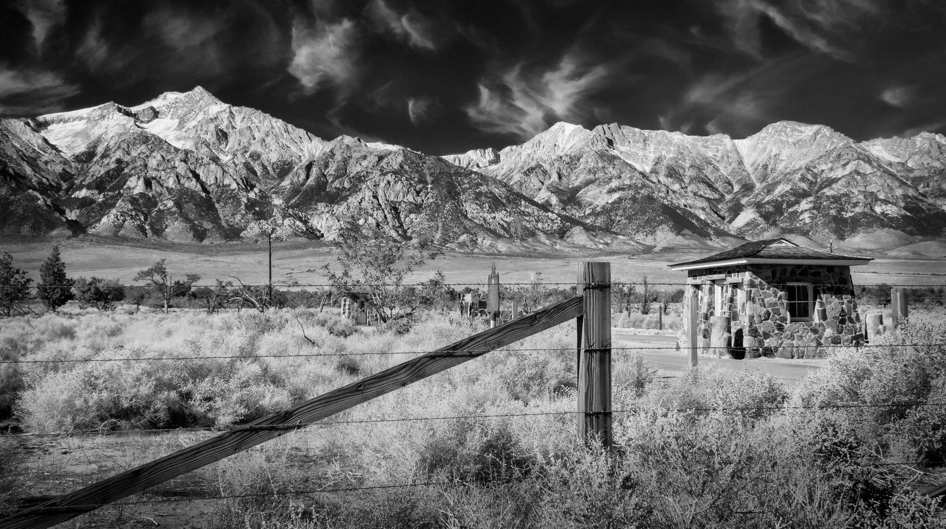 One of the guard towers at the Manzanar War Relocation Centers