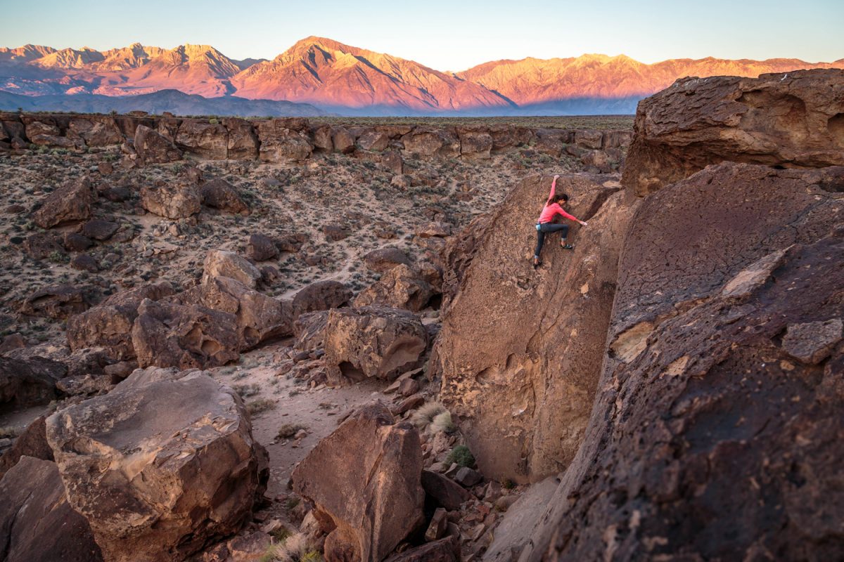 climbing in the Buttermilk