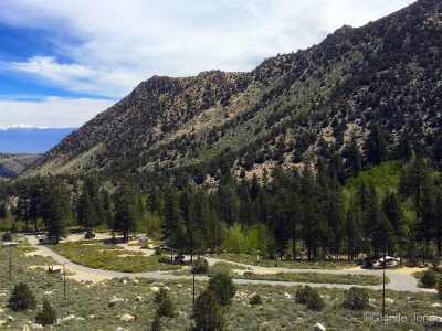 Looking down on Big Trees Campground