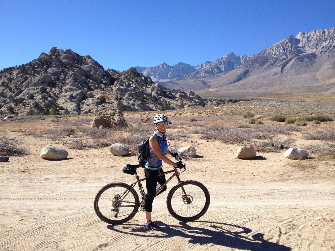 mountain biking in Bishop during the winter