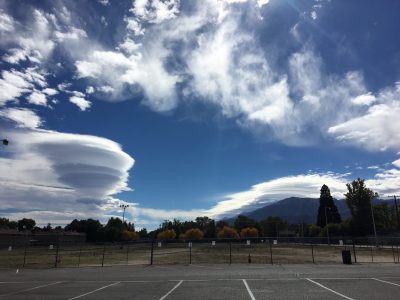 photo of afternoon clouds over Bishop