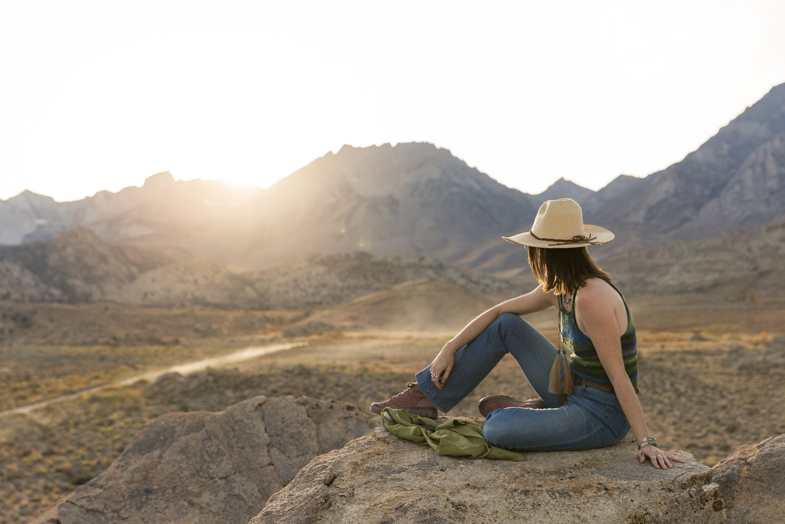 scenic views from Buttermilk country at sunset