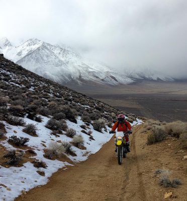 Winter Dirt Biking. Bishop. CA