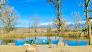 Accessible fishing pier at Millpond Recreation Area.