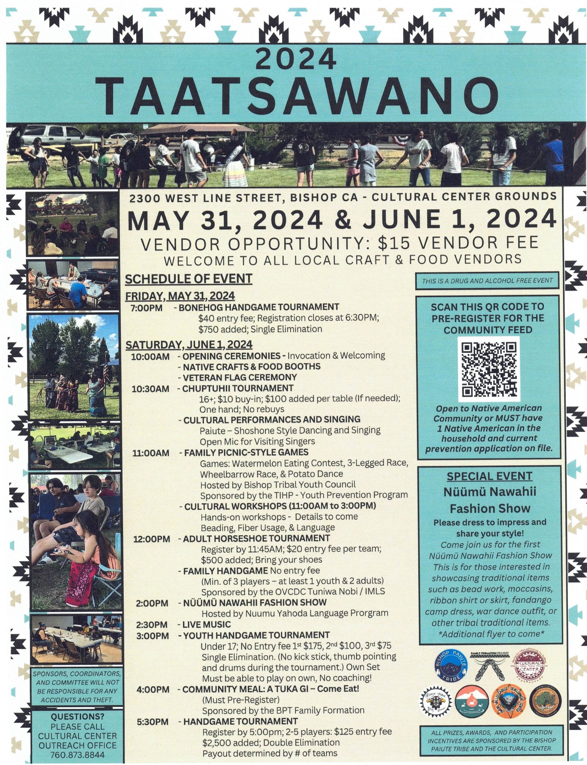 Join us in Bishop, California for the 2024 Taatsawano! Discover the beauty of the Eastern Sierra while enjoying an array of activities, unique vendors, and captivating images from past events. Save the dates and connect with us for more information. Don’t miss this unforgettable experience! visit bishop