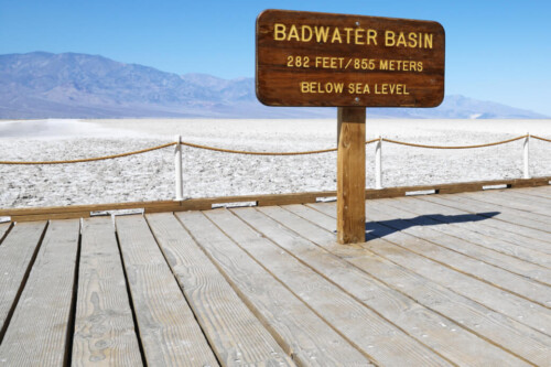 Badwater Basin, lowest point in North America.