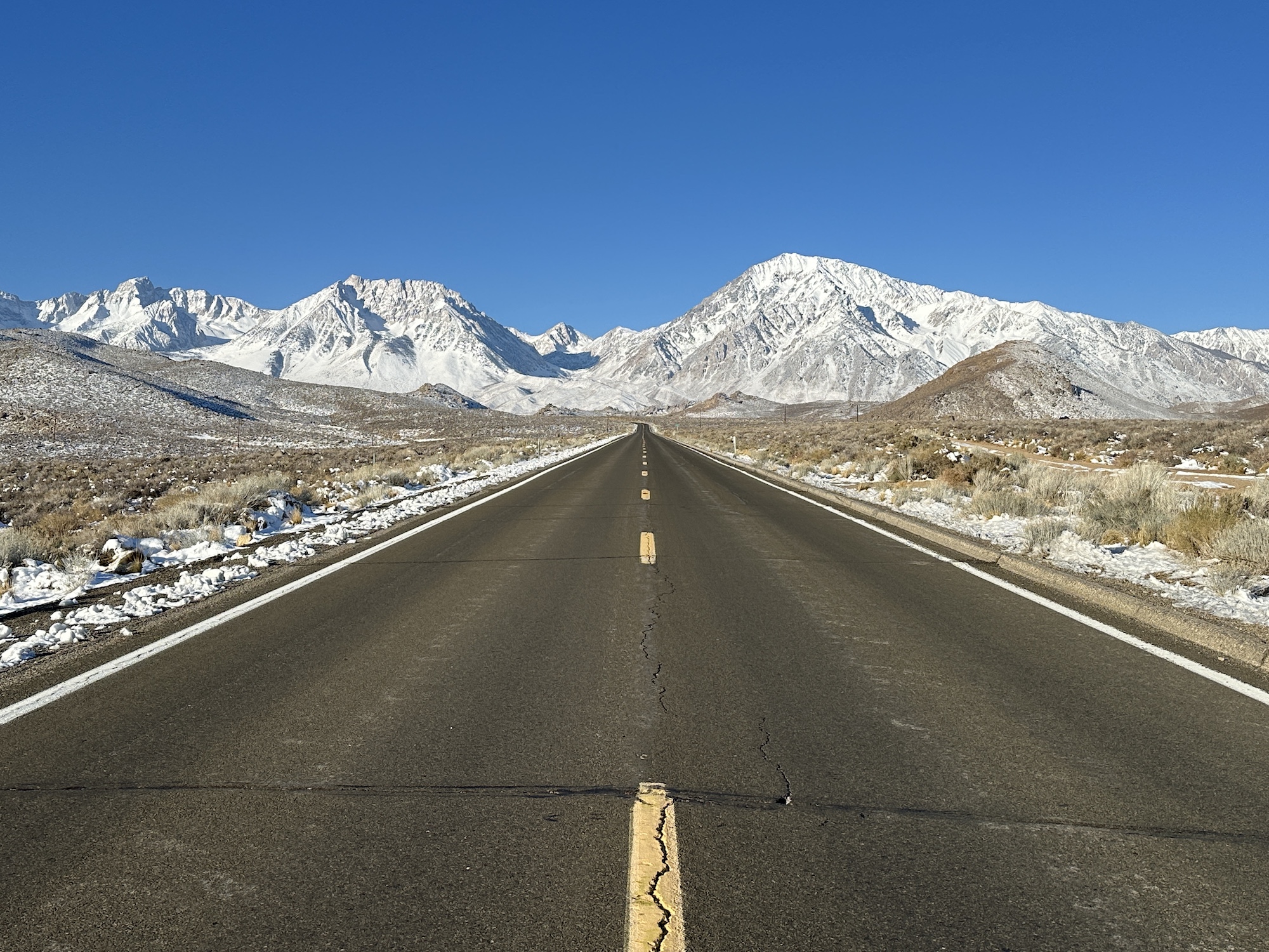 open roads in the Eastern Sierra